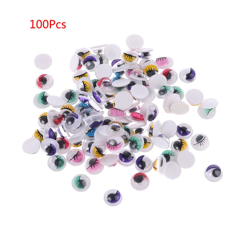 Bộ 100 Miếng Dán Mắt Tự Dính Nhiều Màu Sắc Dùng Trang Trí Gấu Bông