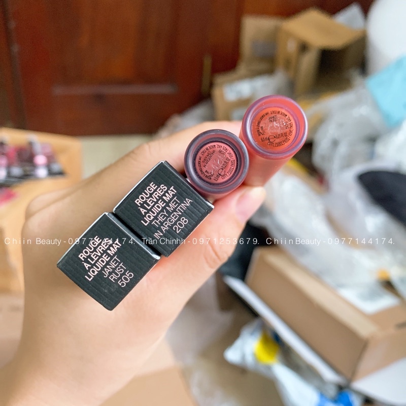 Có sẵn - Son kem GUCCI Liquid Matte 208 They Met in Argentina màu hồng đất