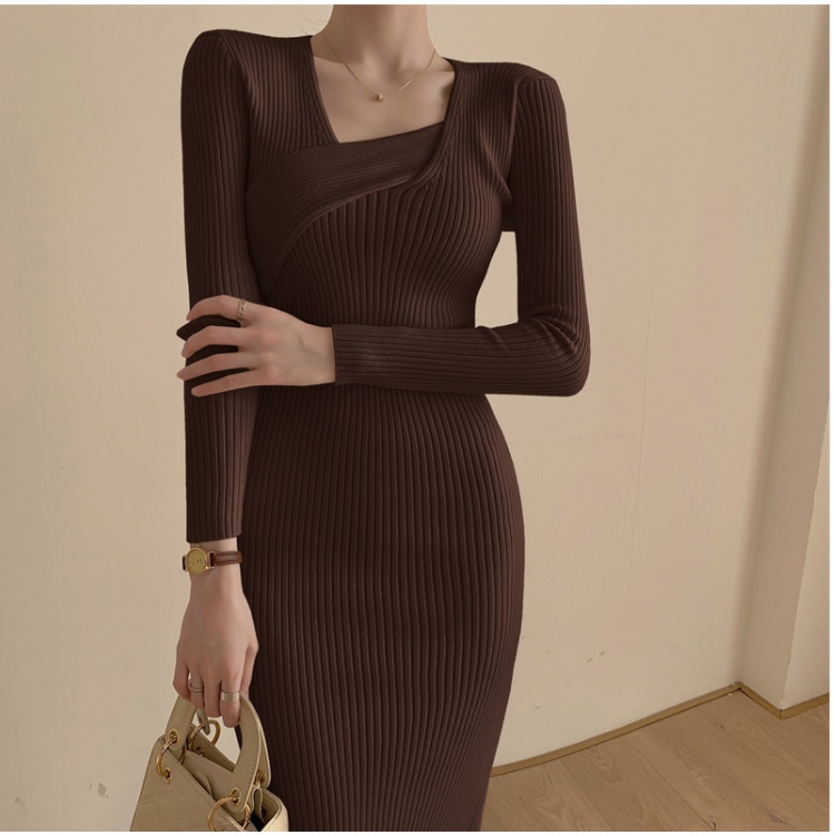 Đầm Dệt Kim Dài Tay Co Giãn Thời Trang Mùa Thu Dành Cho Nữ