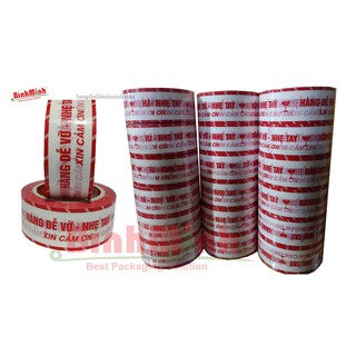 1 cây = 6 cuộn băng dính niêm phong hàng dễ vỡ 100ya 1.45kg/cây có ly