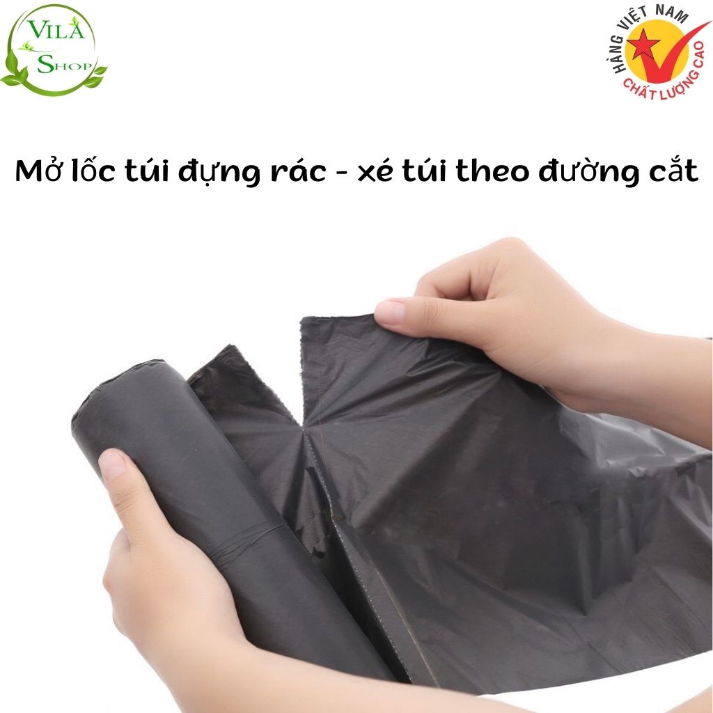 (Lô 3) Cuộn Túi Đựng Rác/ Túi Rác Tự Phân Hủy MÀU ĐEN Kích Thước 55x65cm