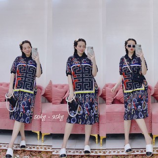 đầm thun lạnh 3d bigsize