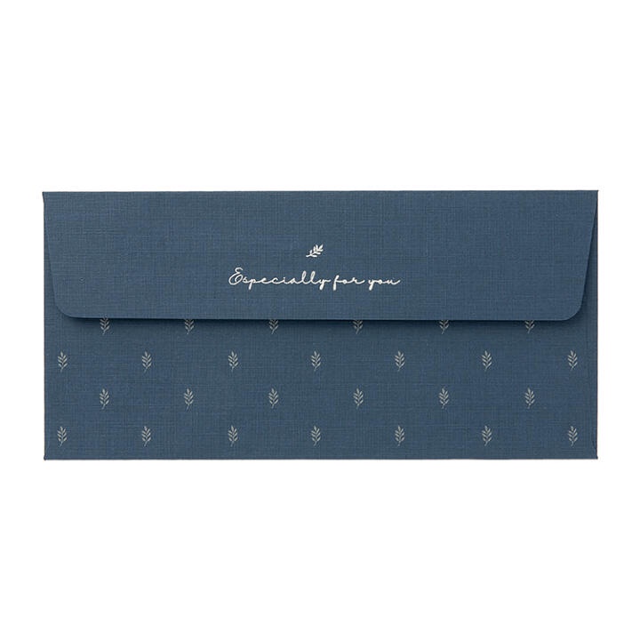 Set 4 Phong Bì ARTBOX Hàn Quốc Họa Tiết Lá Cây Màu Xanh Navy Nhã Nhặn