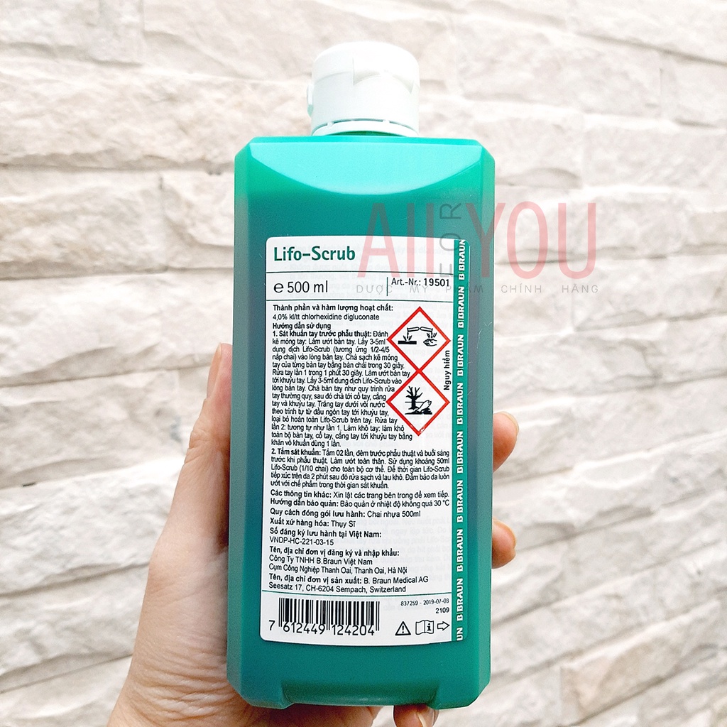 B BRAUN Lifo Scrub 500mL - Dung Dịch Sát Khuẩn.