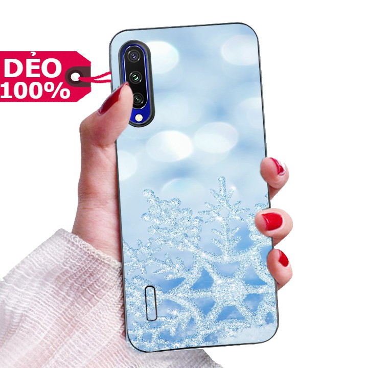 ỐP LƯNG DẺO XIAOMI MI A3 – CC9E HÌNH NỀN HOA TUYẾT MÙA ĐÔNG LẠNH GIÁ