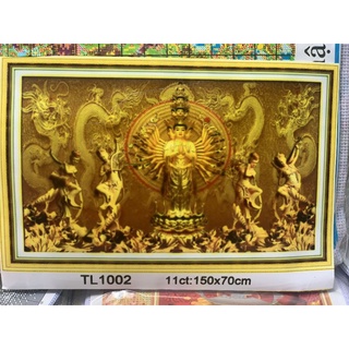 [mới về]Tranh thêu kín chữ thập Phật nghìn tay nghìn mắt TL1002(150x70cm)chưa thêu