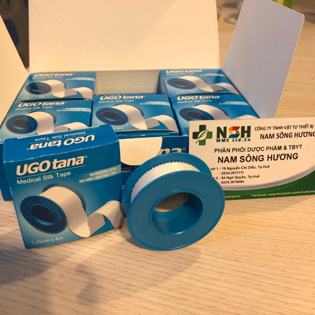❤Băng keo dính cuộn vải lụa y tế UGOTANA 2.5cm 5cm Băng keo cuộn vải lụa ugo tana ugotana silk tape 2.5cm x 5m ,5cm x 5m