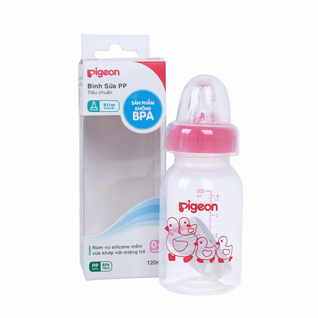 Bình sữa Pigeon PP cổ hẹp 120ml