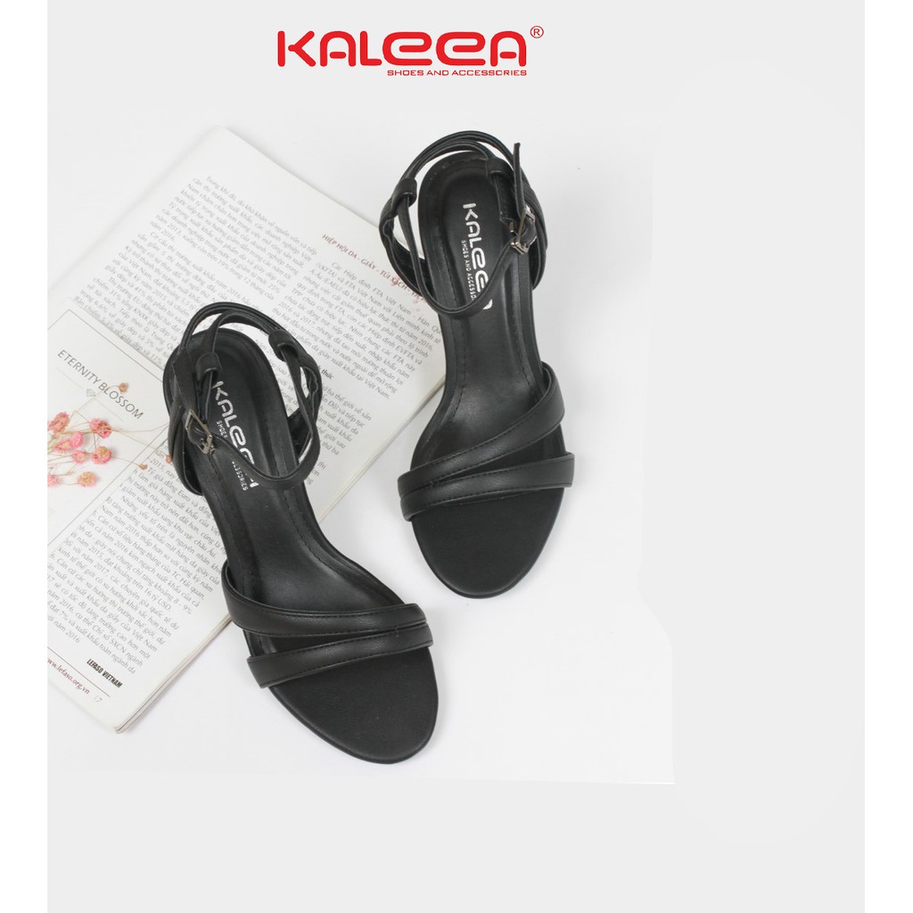 Giày Sandal Nữ KALEEA UK1901 Sandal Quai Mảnh Gót Nhọn Đế Cao 6p