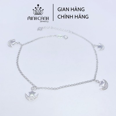 Lắc Chân Bạc 925 Hoạ Tiết Trăng Sao - Minh Canh Jewelry