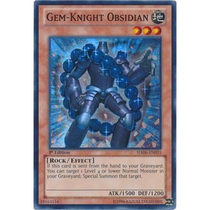 Thẻ bài Yugioh - TCG - Gem-Knight Obsidian / HA06-EN031'