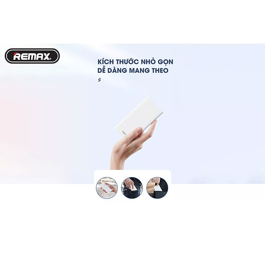 Pin sạc dự phòng Remax RPP-150 Bodi 20000mAh 2 cổng input, 2 cổng output max 2.1A