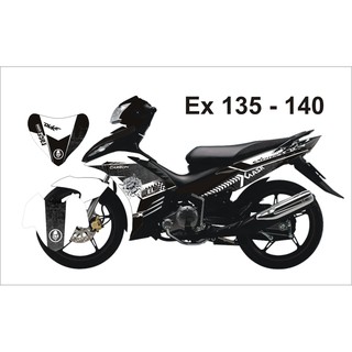 Tem Trùm Exciter 135 Đen Trắng