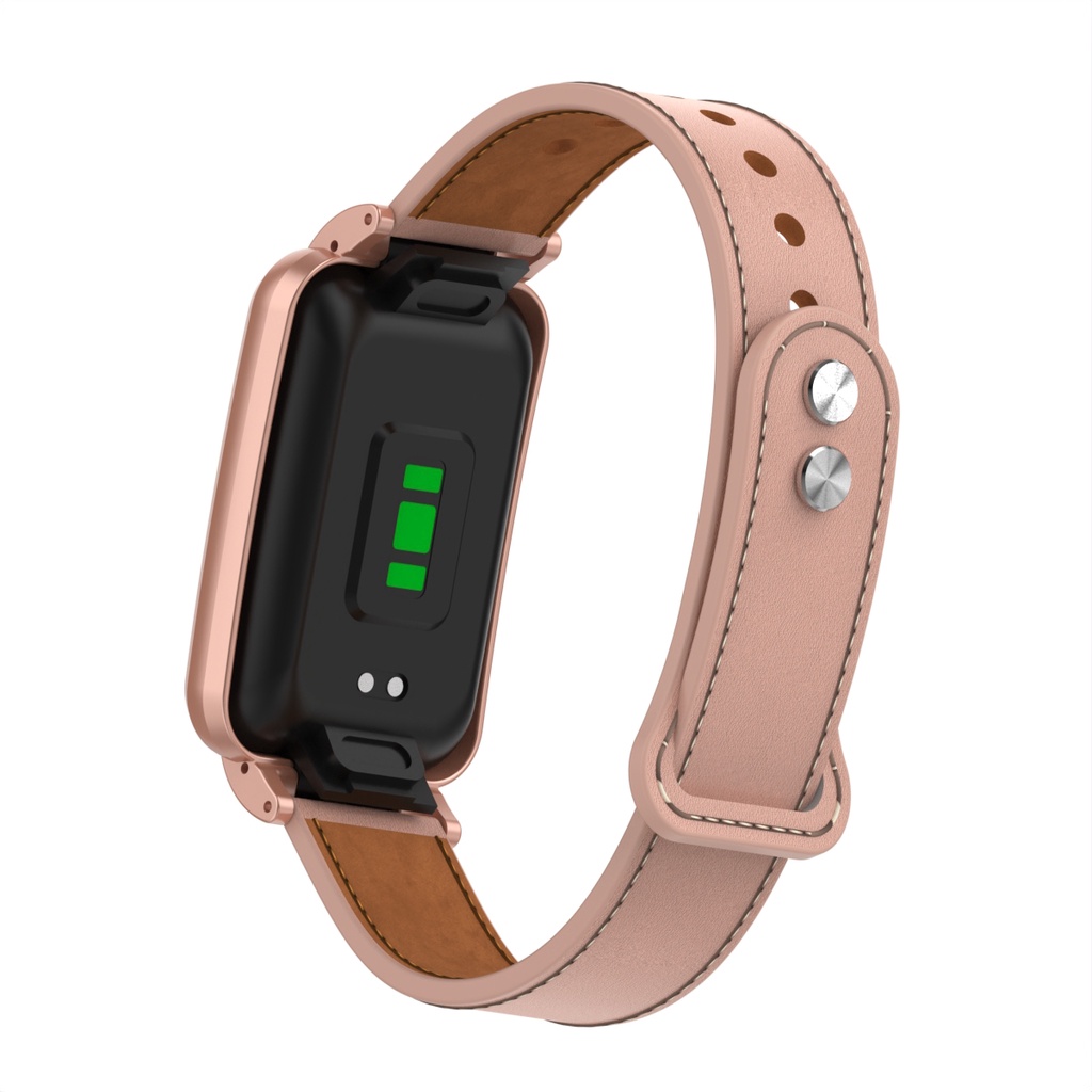 Dây Đeo Thay Thế Chất Liệu Da Và Kim Loại Cho Xiaomi Mi Band 7 pro Xiaomi miband 7pro