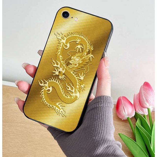 Ốp kính 3D cho iPhone 5/5s/5SE - iPhone 6/6s - iPhone 7/8 - iPhone 6+/6 Plus - iPhone 7+/8 Plus - iPhone Xsmax hình Rồng