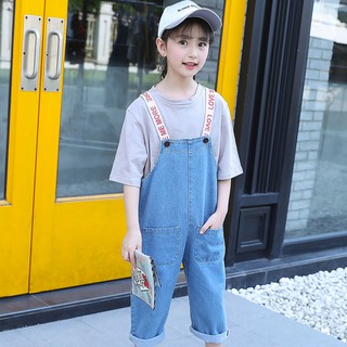 Quần yếm jeans cho bé gái 120-160cm