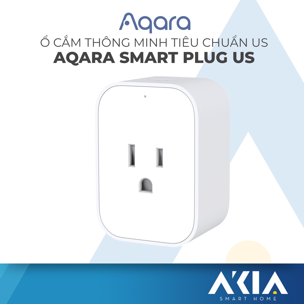 Ổ cắm điện thông minh tiêu chuẩn Mỹ Aqara Smart Plug (US) ZNCZ12LM - Hàng Chính Hãng BH 12 Tháng