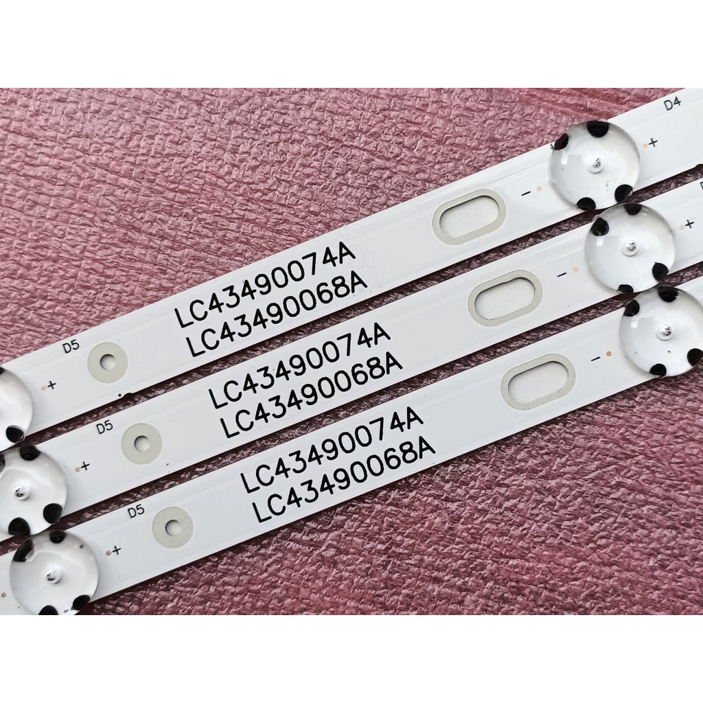 LED TIVI LG 43UJ632T 43UJ633T 43UJ6300 43UJ6320 43UJ603V LC43490059A  HÀNG MỚI 100%, BỘ 3 THANH, MỖI HANH 7 BÓNG 3V