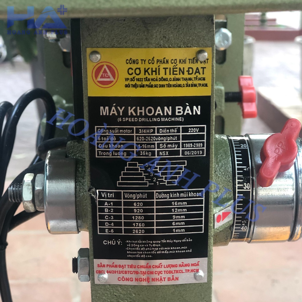 Máy Khoan Bàn 1/2Hp Tiến Đạt KBTD-13