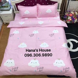 Bộ chăn ga gối chần bông cotton 100%