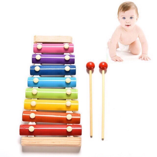 Combo 3 món đồ chơi gỗ cho bé gồm đàn gỗ - sâu uốn dẻo và tháp xếp chồng, giúp trẻ rèn luyện cơ tay, phát triển trí tuệ