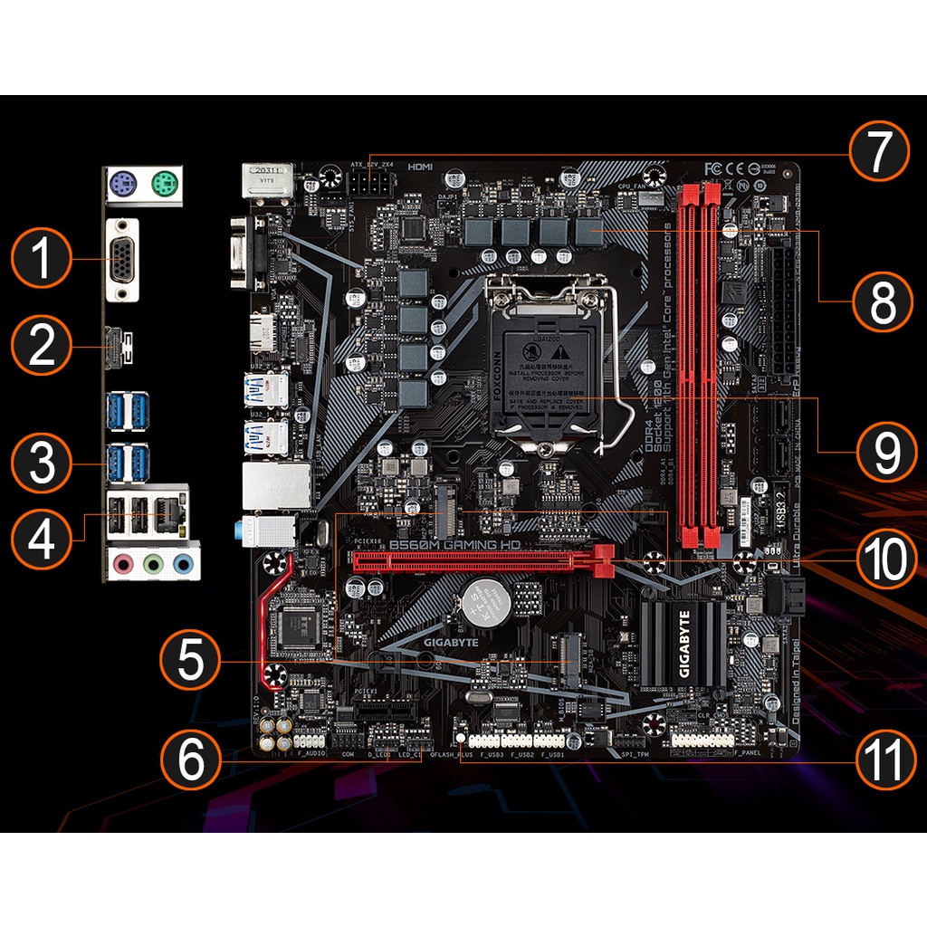 [HÀNG CHÍNH HÃNG] Main Gigabyte B560M GAMING HD/ Asus EX B560M-V5 đẳng cấp thương hiệu PRO gaming BH 36 tháng