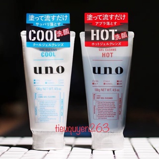 Sữa rửa mặt cho nam UNO 130g Gel Cleans Cool/Hot