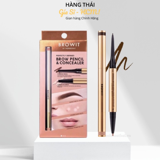 Kẻ lông mày che khuyết điểm Browit Perfectly Defined Brow Pencil &amp; Concealer