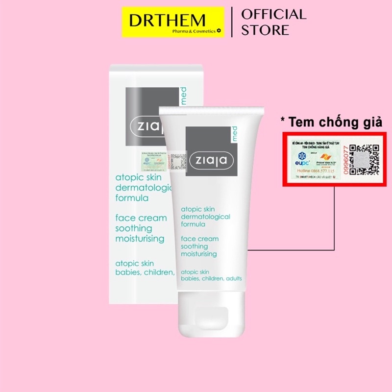 Ziaja kem dịu nhẹ dưỡng ẩm 5% Ure dành cho da nhạy cảm