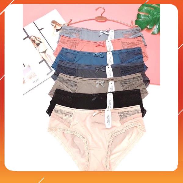 Quần lót nữ thun lạnh cao cấp mềm mại thoáng mát viền cạp mix ren Q2928