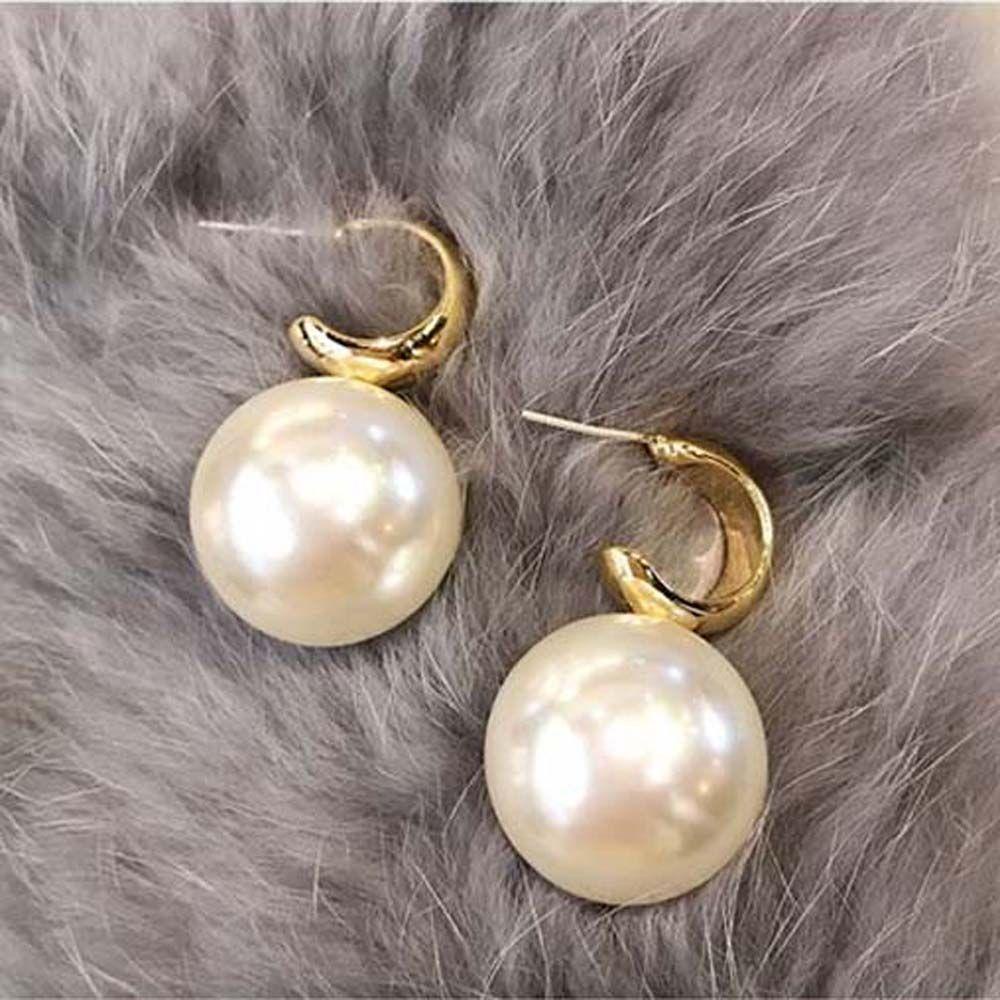 Bông Tai Hình Giọt Nước Màu Trắng Phong Cách Cổ Điển Thời Trang