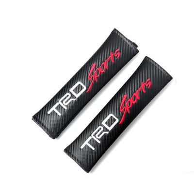 Set 2 Vỏ Bọc Dây Đai An Toàn Bằng Sợi Carbon Cho Xe Hơi Toyota TRD Sports Vios Yaris Avanza Corolla Cross Hilux CHR Wish Etions