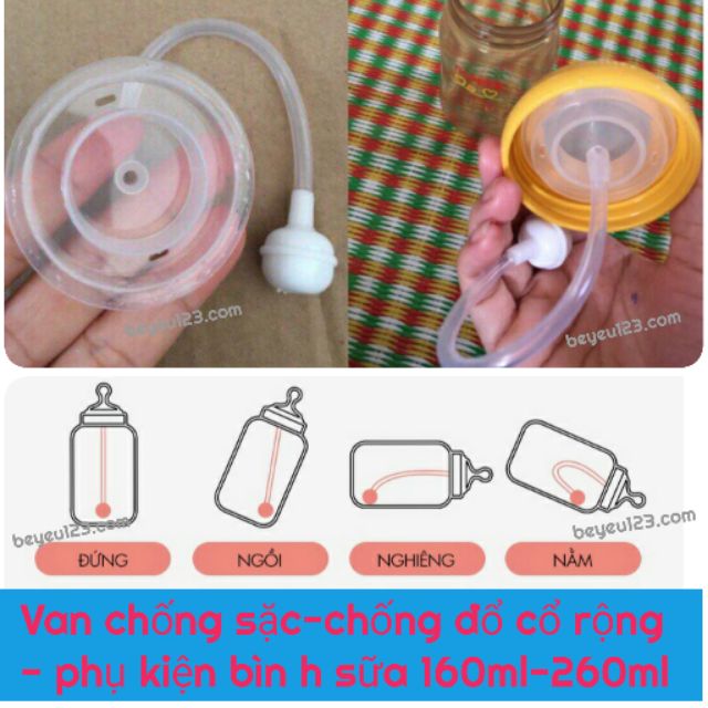 Dây Van chống sặc , chống đổ 2 lớp / Cổ rộng - Cổ hẹp - Phụ kiện bình sữa Pigeon