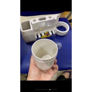 KỆ ĐỂ BÀN CHẢI - KEM ĐÁNH RĂNG KÈM LY