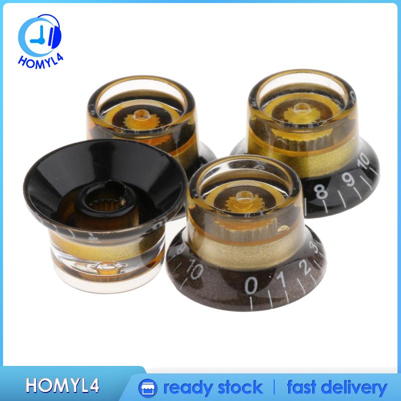 [CAMILA]Electric Guitar Tone and Volume Control Knobs Guitar Speed Control Knob Volume Tone Knobs Top Hat Replacement for LP Electric Guitar