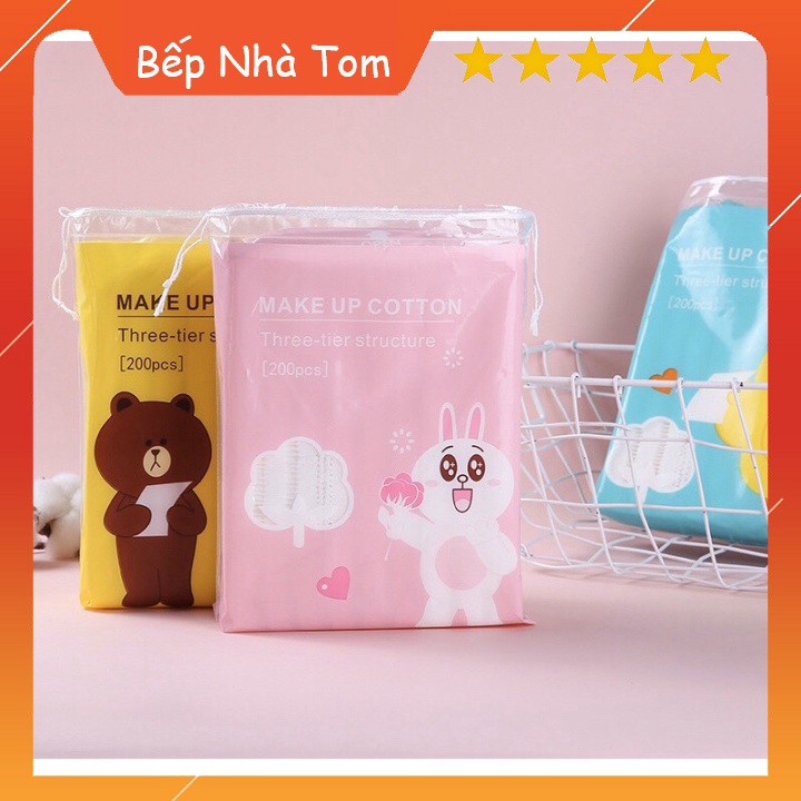 [HOT] Bông Tẩy Trang Gấu Vịt Thỏ 100% Cotton