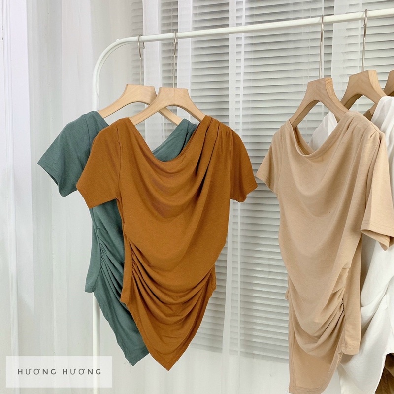 Áo thun rúm vạt nhọn siêu hot
