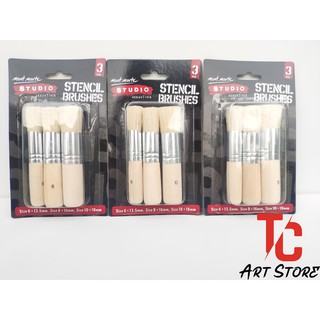 Cọ bộ Mont Marte MAA0021 ( Bộ 3 cây cọ Stencil số 6,8,10 )