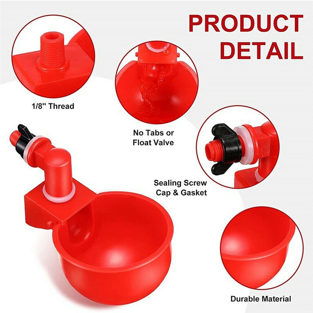 4 Máng Uống Nước Tự Động Cho Gia Cầm