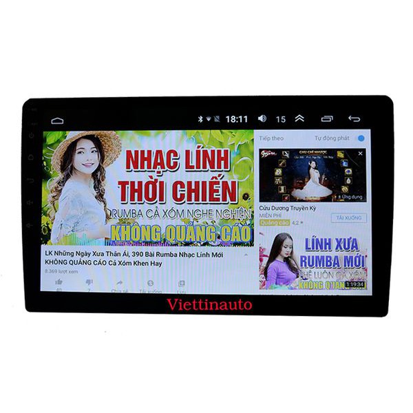 Màn hình Android 10 In 2.5D Ram 1G Rom 32G 4G IPS AHD