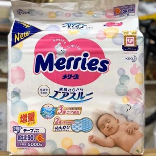 Bỉm quần/dán merries nội địa nhật công miếng size nb96/s88/m68/l58/xl44
