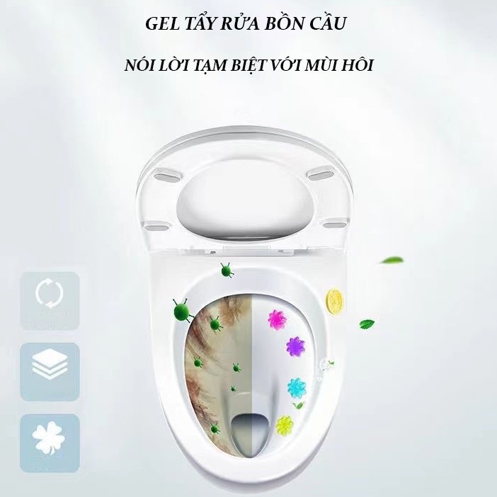 GEL THƠM Khử Trùng Toilet, GEL Khử mùi Dạng Thạch Hình Bông hoa - 6 Mùi Hương