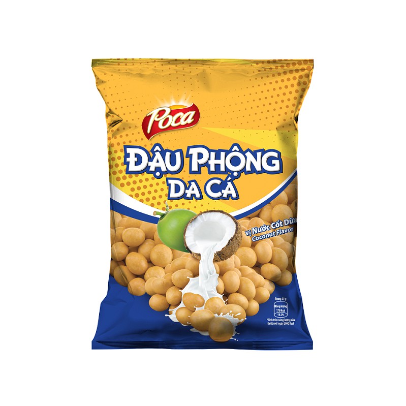 [Gift] Poca Đậu Phộng Da Cá Vị Nước Cốt Dừa 90G