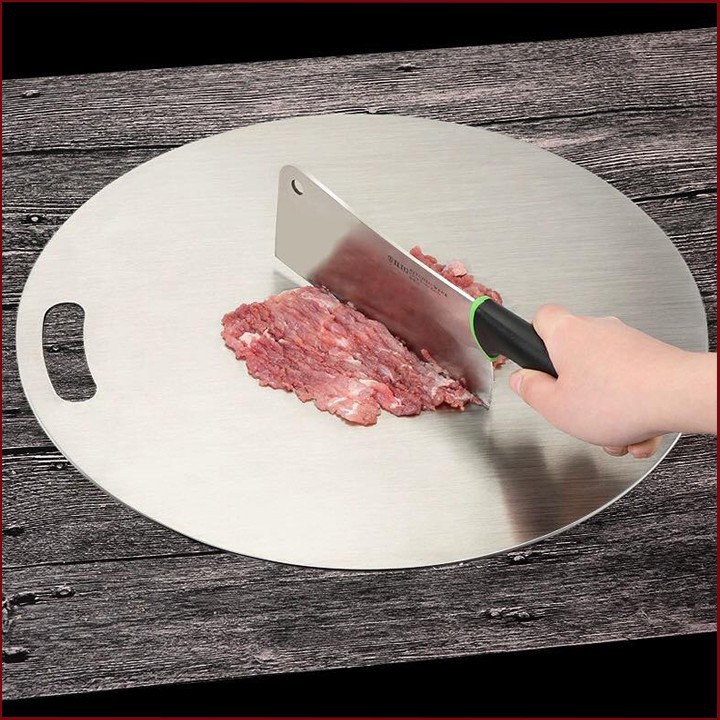 Thớt inox 304 cao cấp, Thớt inox chuẩn, Thớt tròn inox - Size tròn 30cm