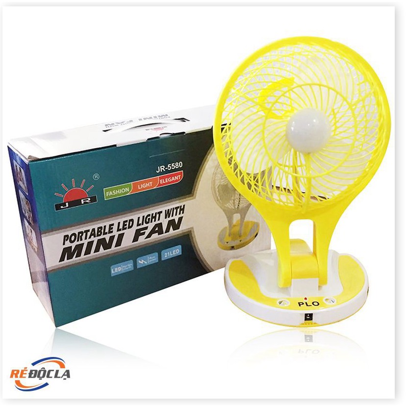 Quạt Sạc 3 cánh JR5580 có đèn Led Điện Gia Dụng Bảo Minh - Điện Gia Dụng Bảo Minh