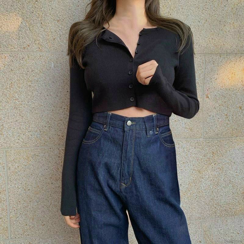 Áo Croptop Tay Dài Nữ