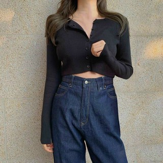Áo croptop tay dài nữ