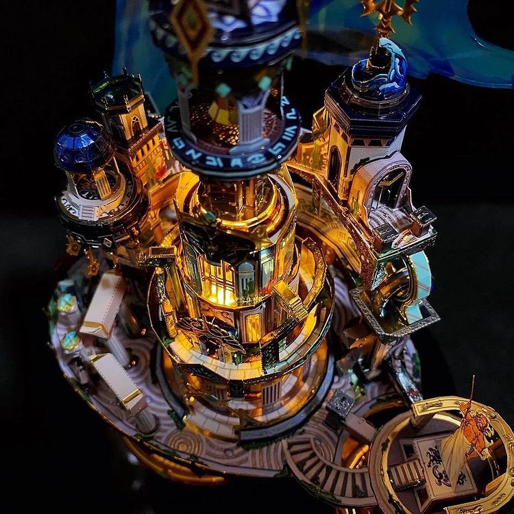Đồ Chơi Lắp Ráp Mô Hình 3D Bằng Kim Loại MU Lâu Đài Đế Vương Atlantis Trong Phim Aquaman