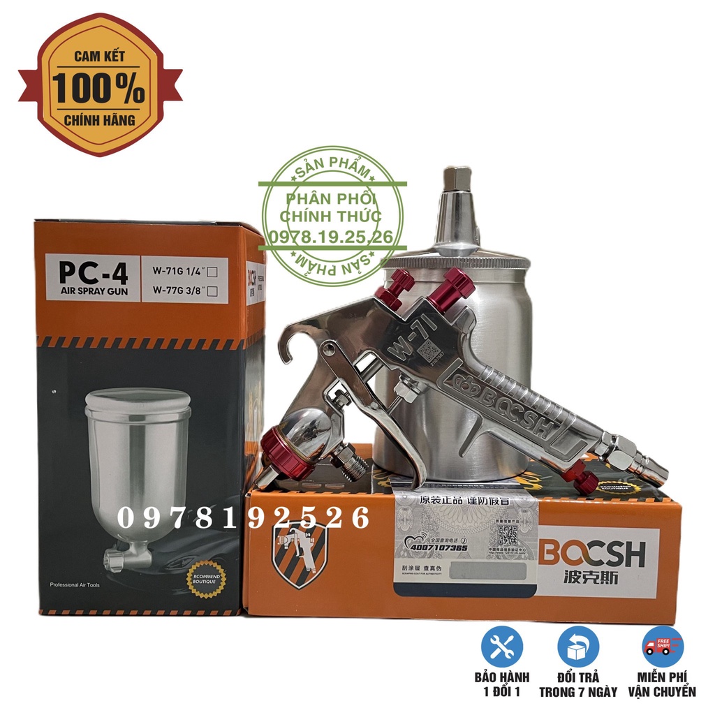 Súng Phun Sơn BOCSH Ư71 -  Bình Dưới - Đầu Phun 1.5