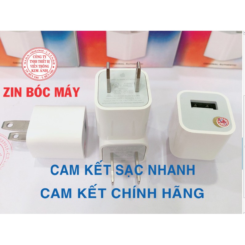 CÓC SẠC IPHONE X ZIN BÓC MÁY - MÃ INDIA  - SẠC ĐIỆN THOẠI IPHONE - CỦ SẠC IPHONE ZIN MÁY